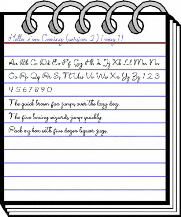 Hello I'am Coming (version 2) Regular animated font preview Hello I'am Coming (version 2) Regular animated font preview